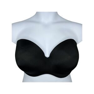 Cacique Boost Multi-Way Strapless Bra sz 42DD * Black Straps Lane Bryant Flaw